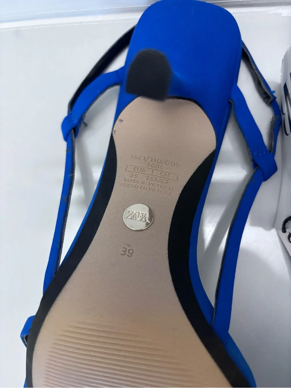 ZARA Royal Blue Slingback Heels for Women